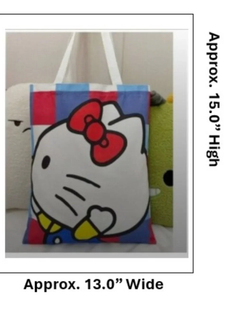 SANRIO Hello Kitty Red, White & Blue Canvas Tote Bag (BRAND-NEW & SUPER CUTE!)‎